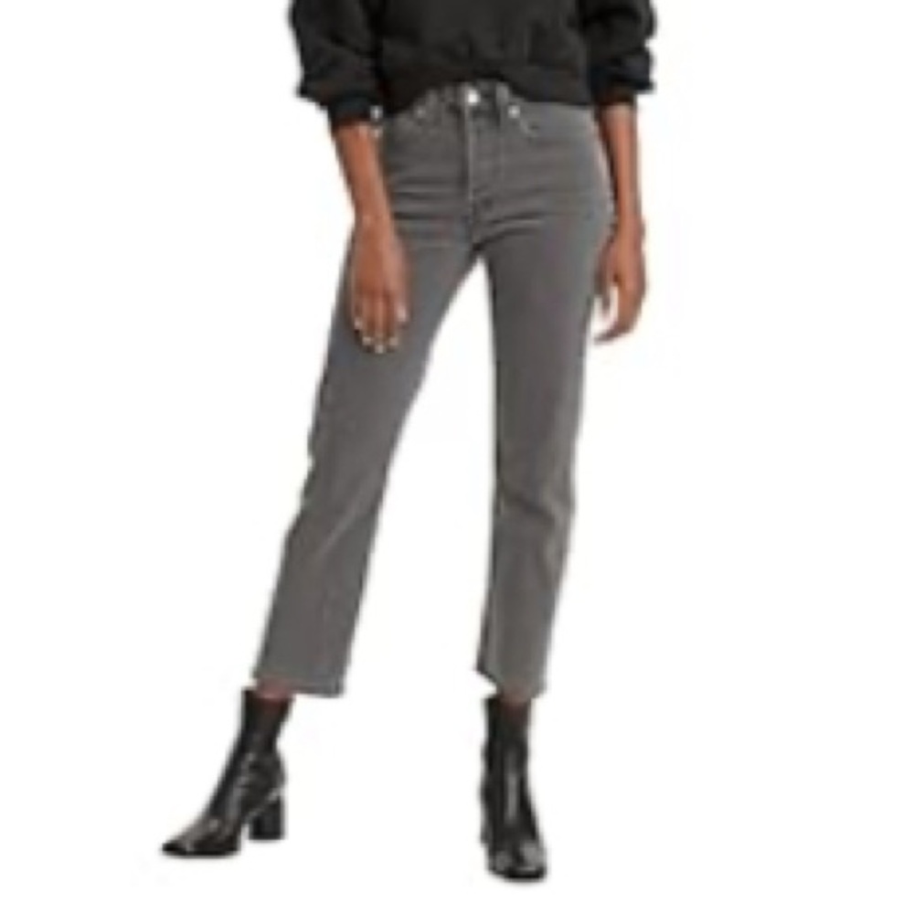 Levi’s Wedgie Straight size 30 Cosmic Comet Gray High Rise Ankle Jeans Denim